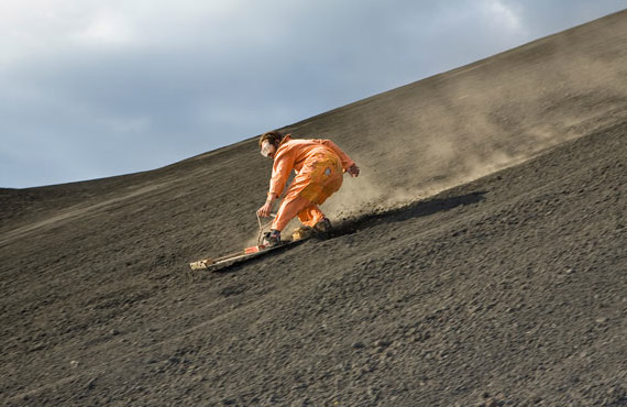 volcano surfing