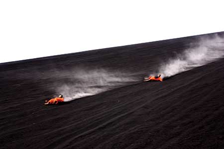 volcano surfing