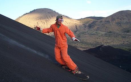 volcano surfing