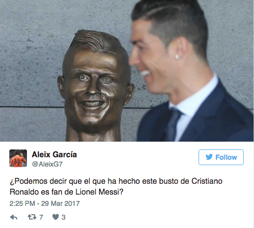 Las mejores reacciones busto Cristiano Ronaldo 