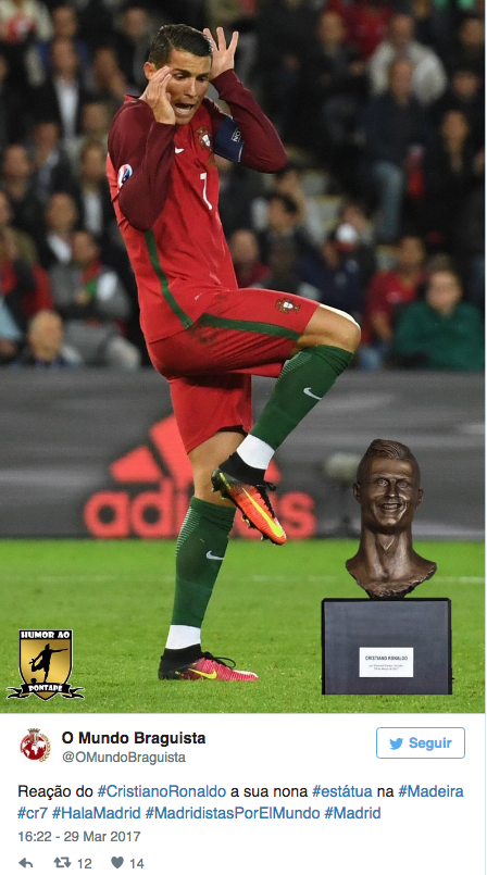 Las mejores reacciones busto Cristiano Ronaldo 