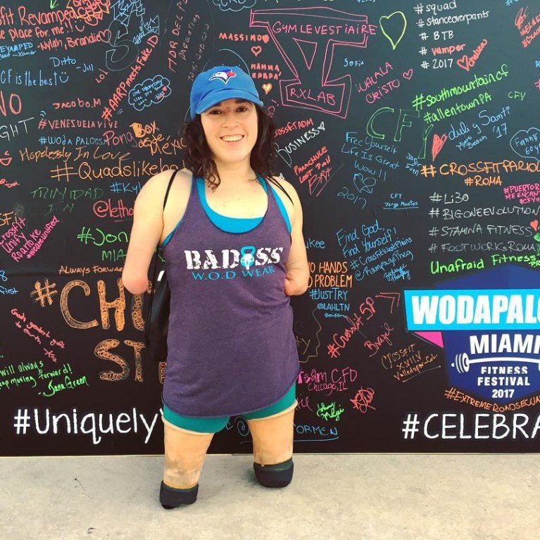 Lindsay Hilton, mujer sin extremidades aficionada al crossfit 