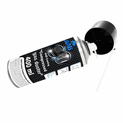 3 x AAB Spray de Aire Comprimido 400ml para Limpiar Teclados, Ordenadores,  Copiadoras, Cámaras, Equipos Eléctricos, Efectividad Limpieza sin CFC's