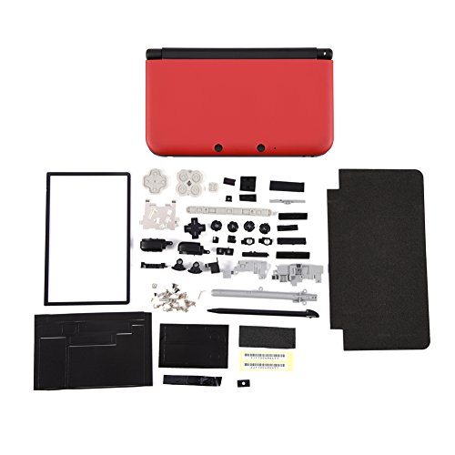 Completamente Completa Carcasa Carcasa Shell reparación Piezas Kits de Piezas para Nintendo 3DS XL(Rojo)