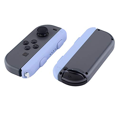 eXtremeRate 2 Piezas de Carcasa para Joycon Strap de Nintendo Switch Shell de Reemplazo Placa Cubierta de Correa Muñeca Joy-con Carcasa de Wrist Strap Botones para Nintendo Switch(Violeta Claro)