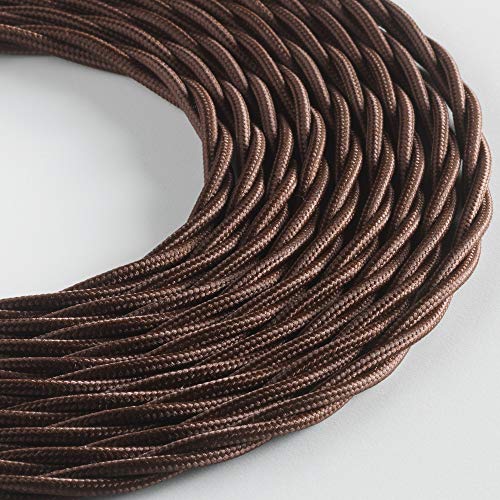 Cable trenzado de 2 núcleos y 3 núcleos, cuerda de cáñamo, Cable eléctrico  de estilo Retro, Cable de lámpara Vintage de cobre, Cable textil tejido