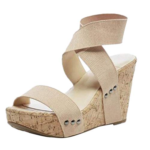 Luckycat Sandalias De Mujer, Verano CuñAs Flor Zapatillas Plataforma Impermeable Mujeres Sandalias CuñA Sandalias Zapatillas Zapatos