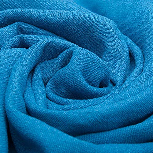 MAXYOGA Toalla para Hacer Yoga - Yoga Mat Towel - Antideslizante con Puntos de Gomas de Agarre. 61 cm x 183 cm. Ideal para Hot Yoga. (Azul)