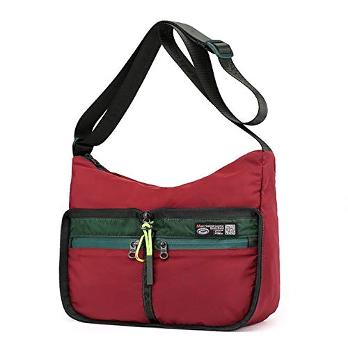 Mdsfe Bolsos de Hombro Yinjue para Mujer Bolsos de Viaje Plegables superligeros 2020 de Viaje Bolso Mensajero Inclinado Lavable Ultraligero Informal - Borgoña