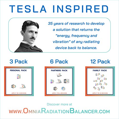 Omnia Radiation Balancer hace todos los dispositivos radiantes EMF seguros - teléfonos, routers, Smart Meters, relojes. Parche superadhesivo al instante equilibra cualquier campo de radiación, inc. 5G