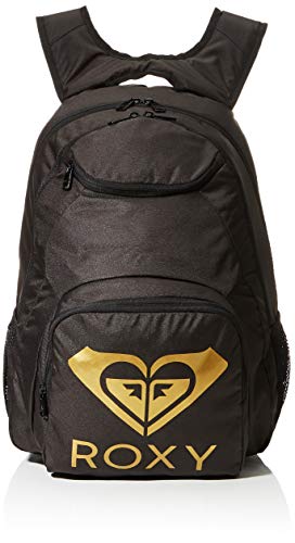 Roxy Shadow Swell Solid Logo, Mochila. para Mujer, antracita, Medium