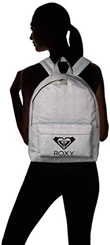 Roxy Sugar Baby Solid Logo, Mochila. para Mujer, Heritage Heather, Medium