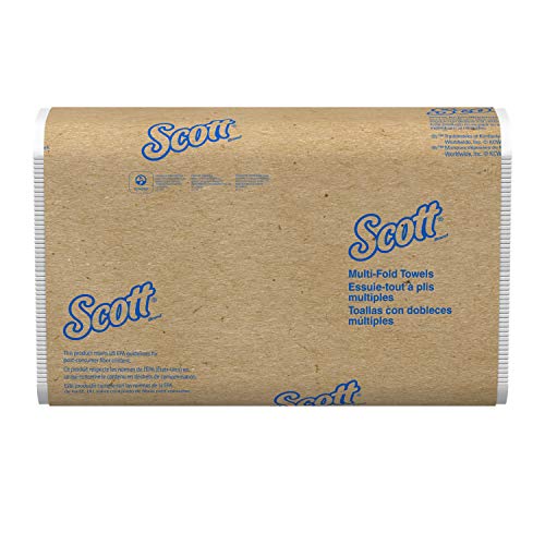 Scott U1804500 1804 Toallas de Mano Intercaladas Multifold, 16 Paquetes de 250 Hojas de Papel, Tecnología Absorbente Airflex, Color: Blanco