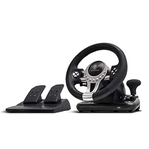 SPIRIT OF GAMER – RACE WHEEL PRO 2 – Volante De Juego Con Pedales, Palanca De Cambios – Rotación Del Volante – Soporte De Montaje - Motor De Vibración Dual - PS4 / XBOX ONE / PC / SWITCH