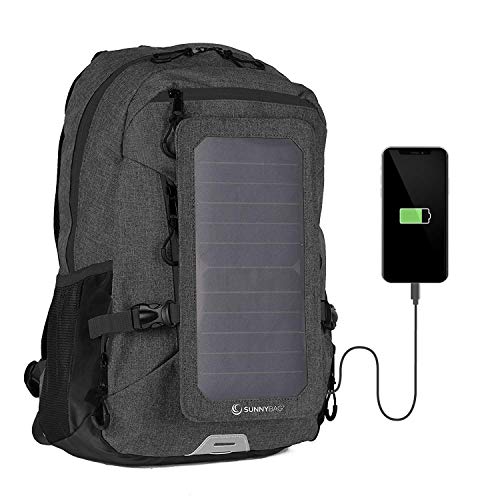 SunnyBAG Mochila Solar Explorer+ | con Panel Solar de 6W para Cargar el teléfono móvil |Mochila 15L para Universidad, Trabajo, Ocio | Compartimento para portátil de 15''