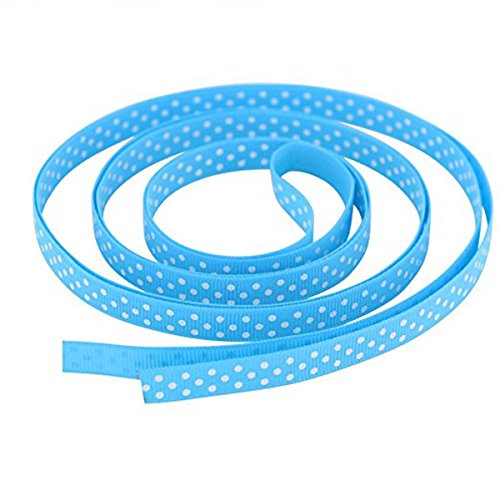 ULTNICE 17 Cinta de punto de polka color cintas de grosgrain Cintas de pelo DIY Cinta de regalo envoltura