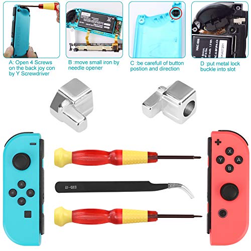 Veperain 2 Recambios 3D de Joysticks Analógicos para Nintendo Switch Joy-Con, con Destornillador Herramientas de Reparación，4 ThumbStick