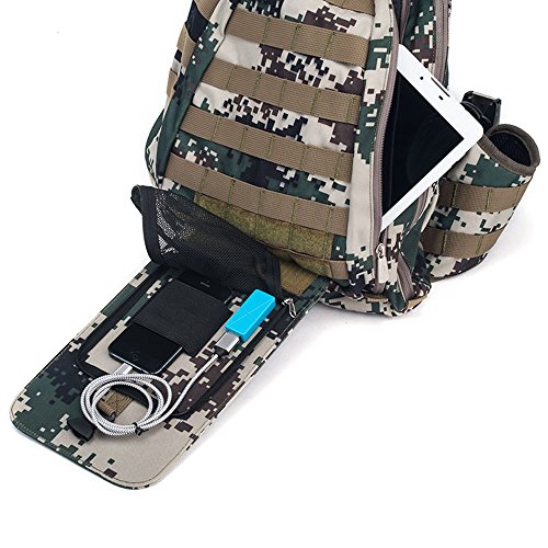 ViajeroStore Mochila de Camuflaje con Cargador Solar de USB