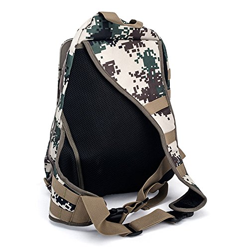 ViajeroStore Mochila de Camuflaje con Cargador Solar de USB