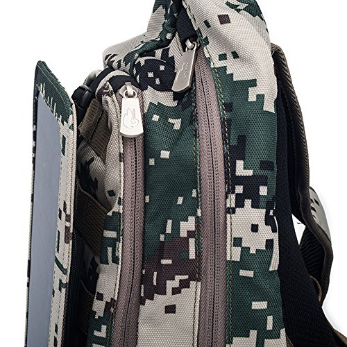 ViajeroStore Mochila de Camuflaje con Cargador Solar de USB