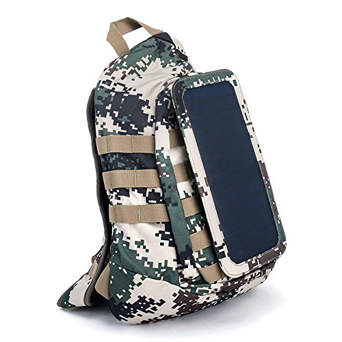 ViajeroStore Mochila de Camuflaje con Cargador Solar de USB