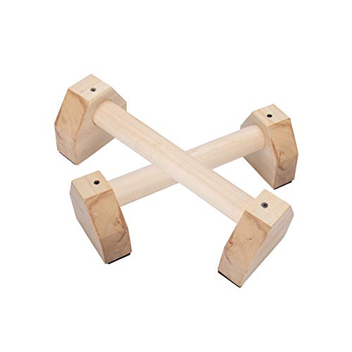 YGGCM Empuñaduras de Madera, Barras paralelas Pull-up, Barras paralelas Personalizadas de 2 Piezas en Forma de H, Flexiones de Madera para Culturismo