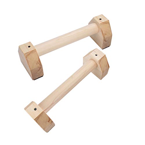 YGGCM Empuñaduras de Madera, Barras paralelas Pull-up, Barras paralelas Personalizadas de 2 Piezas en Forma de H, Flexiones de Madera para Culturismo