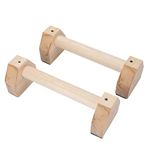 YGGCM Empuñaduras de Madera, Barras paralelas Pull-up, Barras paralelas Personalizadas de 2 Piezas en Forma de H, Flexiones de Madera para Culturismo