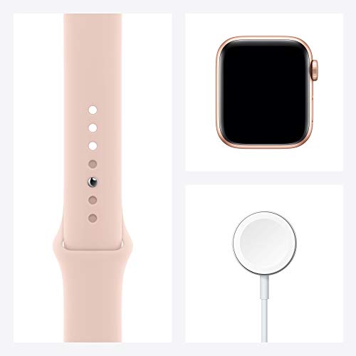 Apple Watch SE (GPS, 40 mm) Caja de aluminio en oro - Correa deportiva rosa arena