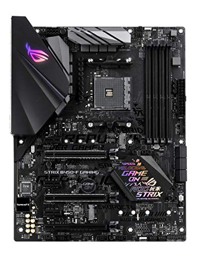 ASUS ROG STRIX B450-F GAMING - Placa base de gaming ATX AMD AM4 B450 con soporte DDR4 3200 MHz, SATA 6 Gbps, HDMI 2.0, dos M.2 NVMe, USB 3.1 Gen. 2 e iluminación Aura Sync RGB LED, soporta Ryzen 3000