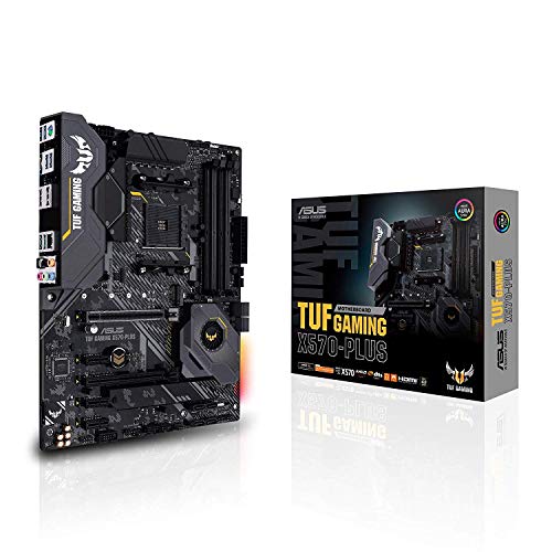 ASUS TUF Gaming X570-PLUS - Placa Base Gaming AMD AM4 X570 ATX con PCIe 4.0, Dual M.2, 12+2 Dr. Mos VRM, HDMI, DP, SATA 6Gb/s, USB 3.2 Gen 2, Aura Sync RGB, soporta Ryzen 3000