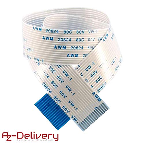 AZDelivery Cable de cinta flexible de repuesto Flex Cable 30cm para Raspberry Pi Cámara/Pantalla con eBook incluido