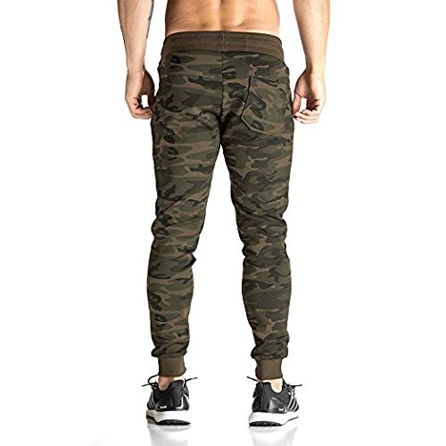 Babysbreath Pantalones Cortos Hombres Camuflaje Parte Inferior Cerrada Caliente Casual Slim Gym Running Sports Active Joggers Tracksuit L