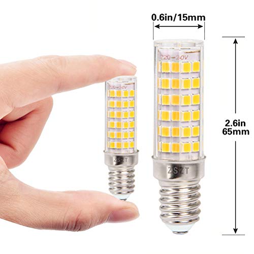 Bombilla extractor cocina, ZSZT bombilla led e14 7w rosca Edison pequeña (SES), equivalente a bombilla halógena de 50W, Blanco cálido 3000K, 2 unidades