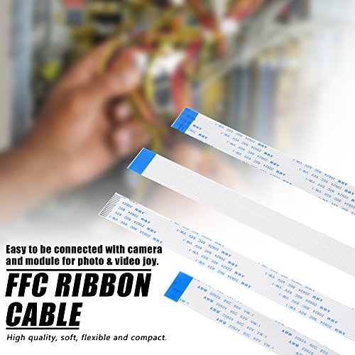 Cable de cinta de 15 pines, 30cm 50 cm 100 cm FFC Flex Ribbon Cable para Raspberry Pi Módulo Cámara 3Pcs / Set