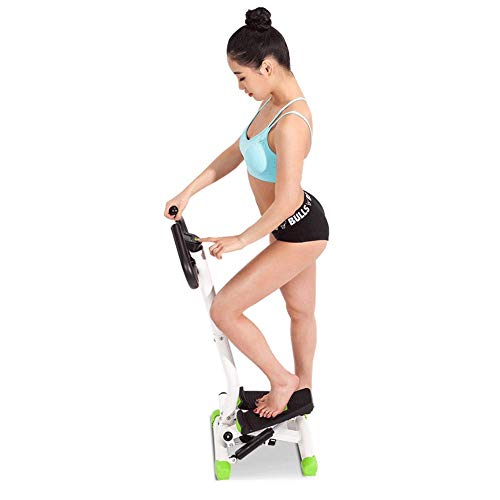 CHENYE Paso a Paso - Paso a Paso for Hacer Ejercicio, Entrenamiento Plegable Paso de máquinas for Uso doméstico con Monitor Digital, selector de la Barra y la Resistencia Bandas 35 * 40.5 * 110cm