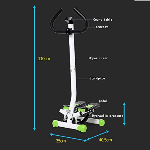 CHENYE Paso a Paso - Paso a Paso for Hacer Ejercicio, Entrenamiento Plegable Paso de máquinas for Uso doméstico con Monitor Digital, selector de la Barra y la Resistencia Bandas 35 * 40.5 * 110cm