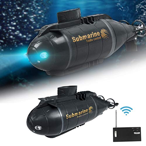 Easy-topbuy Barco De Control Remoto Mini Simulación RC Submarino Lancha Radiocontrol Juguetes De Agua Eléctricos para Niños, 12.2x3.3x4.6 Cm