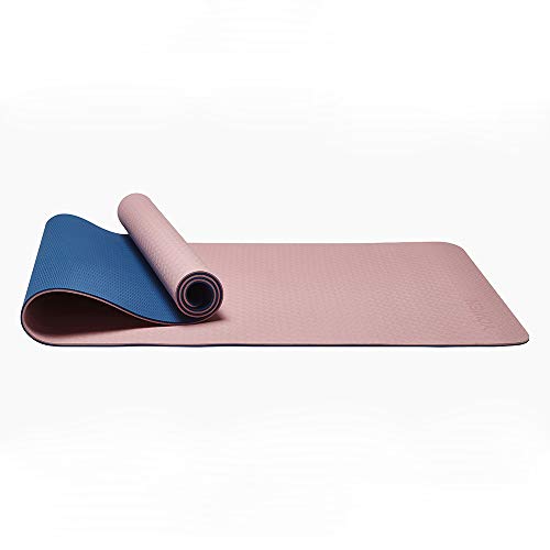 Esterilla Yoga, Colchoneta de Yoga, Tapete de Yoga, Estera de Yoga Ecológica Deportes y Ejercicios Esterilla de Pilates Colchonetas de Entrenamiento, 6mm TPE Yoga Mat con Cinta y Bolsa de Yoga