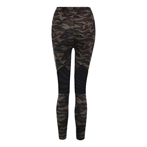 Fossen MuRope Pantalones Mujer Camuflaje de Malla Cintura Alta Elasticos Energizado - Leggings Deporte Mujer Yoga - Pants Fitness para Chica Adolescente, Niñas