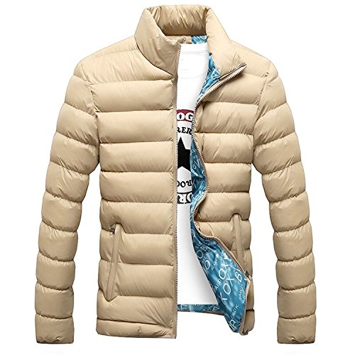 FullRose Winter Warm Outwear Slim Mens Coats Casual Windbreaker Quilted Jackets Men M-6XL Black-Red XXXL