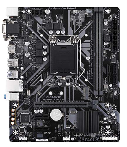 Gigabyte H310M S2H 2.0 - Placa Base (DDR4-SDRAM, DIMM, 2133, 2400, 2666 MHz, Dual, 32 GB, Intel)