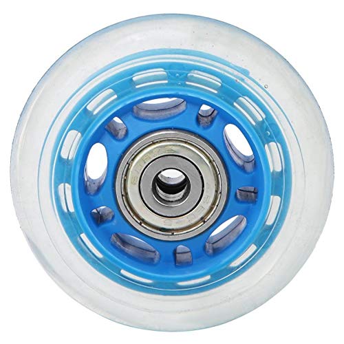 Haoweiwei HWW-Wheels, Ruedas de ricino 2,5 Pulgadas Ruedas Rueda Azul Transparente de rodamiento silencioso con 608ZZ PU Carro del Equipaje Patines Accesorios