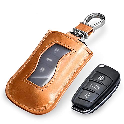 Ldwxxx Coche del Cuero de la Vendimia de Cuero de Vaca Hombres y Mujeres del Caso dominante Remiendo de la Raya de RFID Bolsa de Cuero Clave (Color : Burgundy)