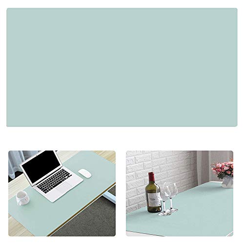 LWZko Ordenador Alfombrilla Escritorio, Alfombrilla de Ratón Verde Menta Escritorio Impermeable de Doble Cara Protector de Escritorio For Office para Oficina, Hogar, 80 x 40 cm