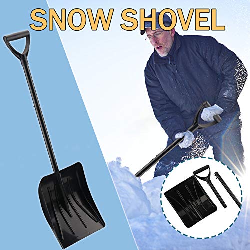 MCLEAR pala de nieve plegable, pala de nieve Aleación de aluminio， Pala telescópica portátil Pala de Nieve, para el Coche para el hogar para Quitar Nieve