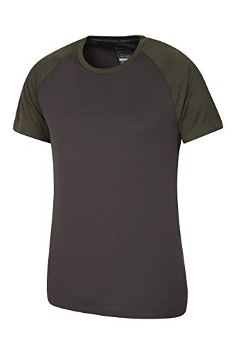 Mountain Warehouse Camiseta para Hombres Endurance - Transpirable, de protección Solar UPF30, Camiseta Ligera y cómoda, Cuidado fácil Caqui XS