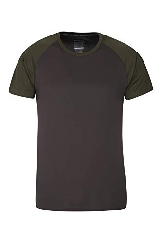 Mountain Warehouse Camiseta para Hombres Endurance - Transpirable, de protección Solar UPF30, Camiseta Ligera y cómoda, Cuidado fácil Caqui XS