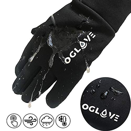 OGLOVE Guantes Deportivos Térmicos Impermeables para Niños, Guantes De Campo Sensible con Pantalla Táctil para Fútbol, Rugby, Ciclismo de Montaña, Ciclismo, Running y Más, Niños Medio 9-10 años