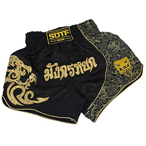 Pantalones Cortos Deportivos de Lucha con Estilo Muay Thai Shorts Hombres y mujeres adultos mixto Kick Boxing artes marciales de entrenamiento de la aptitud del boxeo cortocircuitos Experiencia Cómoda